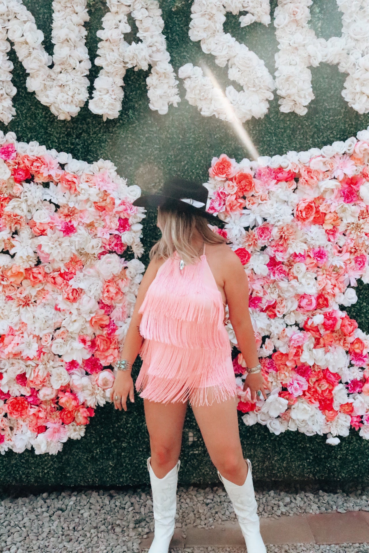 Pink Fringe Romper