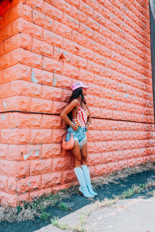 Fifth of May Checkered Bodysuit
