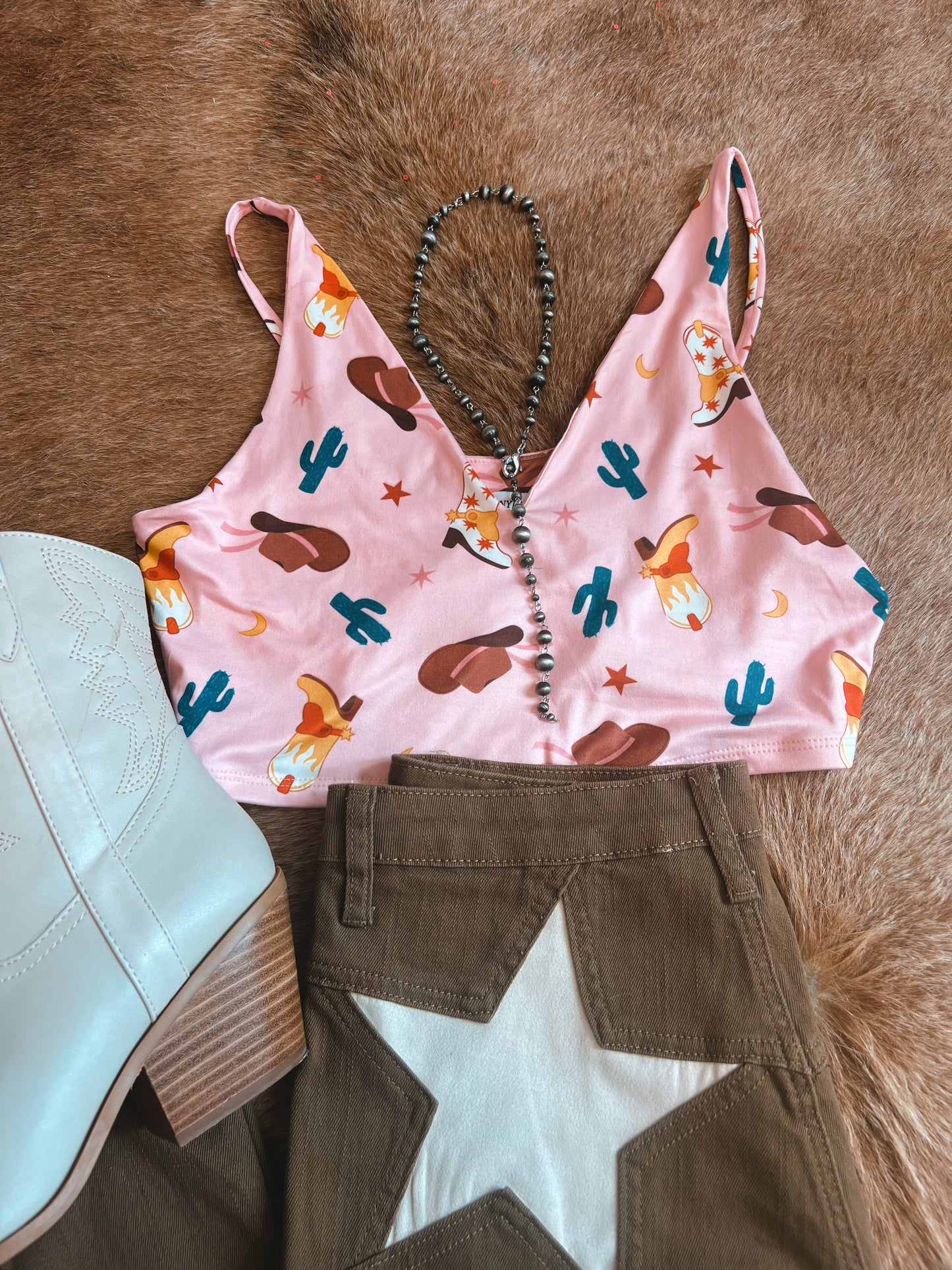 Boots and Hats Crop Top