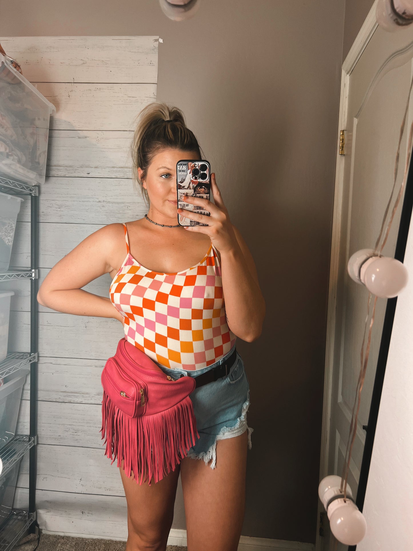 Fifth of May Checkered Bodysuit